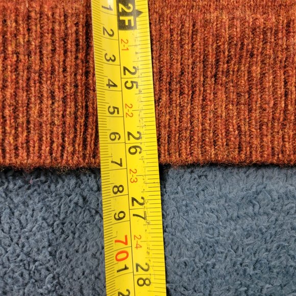Club Room Mens XL Orange Pullover Sweater Lambs Wool Long Sleeve Warm Casual - Picture 11 of 11